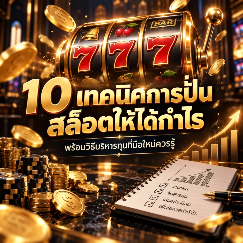 เทคนิคการปั่นสล็อตให้ได้กำไร ภาพประกอบ 10 เทคนิคพร้อมวิธีบริหารทุนสำหรับมือใหม่